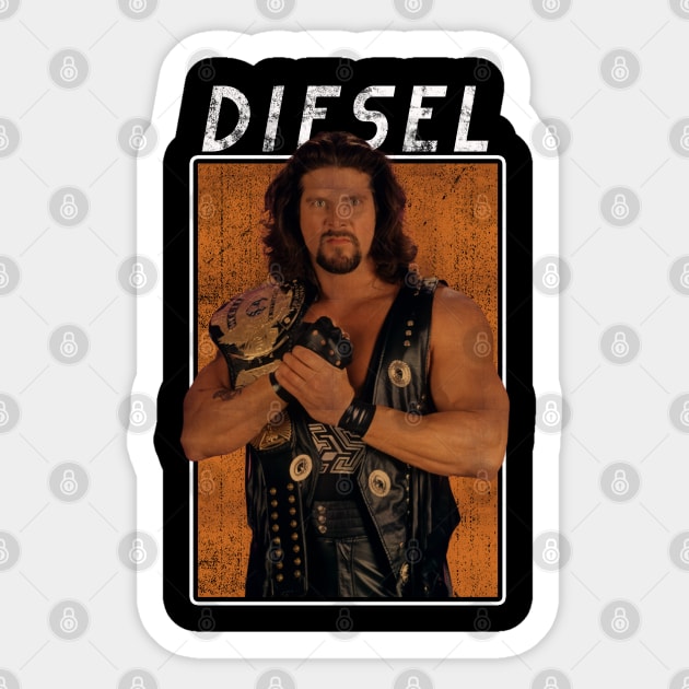 Vintage Wwe Diesel Sticker by The Gandol